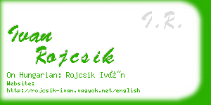 ivan rojcsik business card